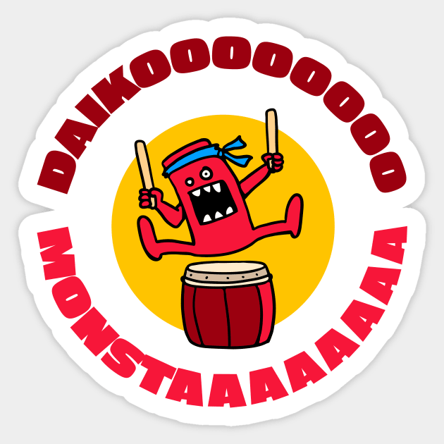 Taiko monster lettering Sticker by schlag.art